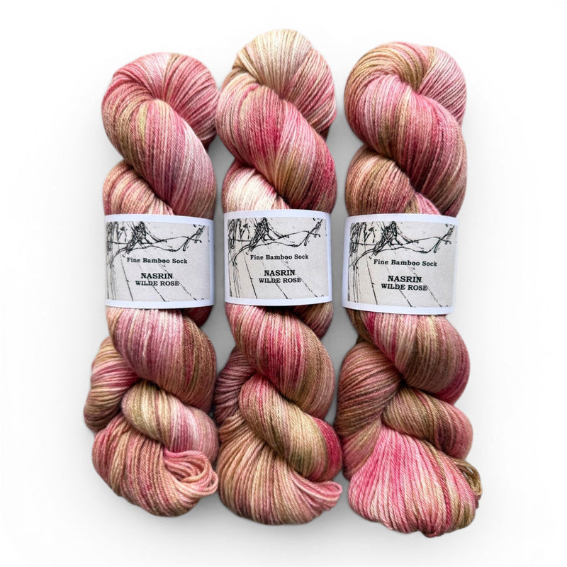 Atelier Franziska Uhl FINE BAMBOO SOCK - BONIFAKTUR - NASRIN - Wilde Rose - Atelier Franziska Uhl FINE BAMBOO SOCK