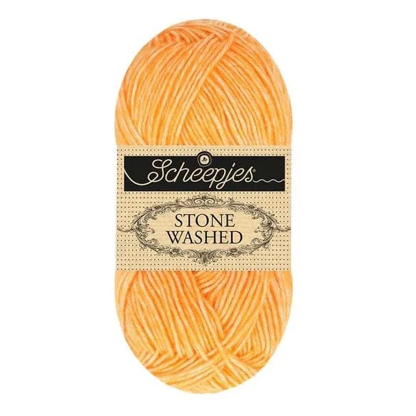 Scheepjes Stone Washed - BONIFAKTUR - 842 Orange Calcite - Scheepjes Stone Washed