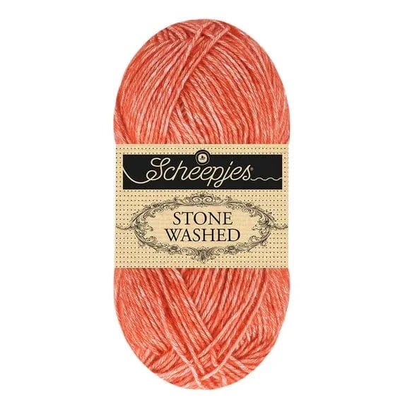 Scheepjes Stone Washed - BONIFAKTUR - 843 Realgar Red - Scheepjes Scheepjes Stone Washed 843 Realgar Red