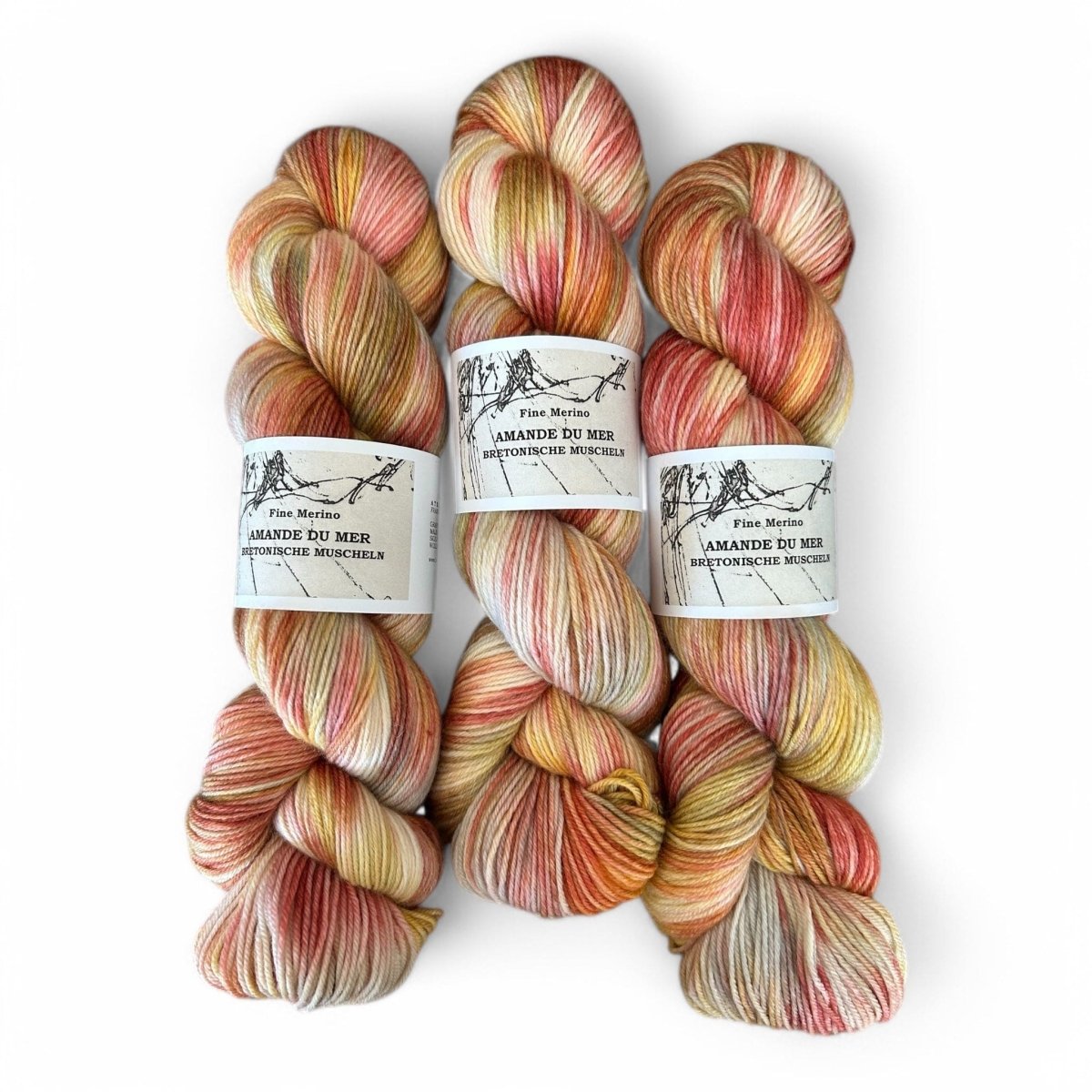 Atelier Franziska Uhl Fine Merino Sock - BONIFAKTUR - Amande Du Mer - Bretonische Muscheln - Atelier Franziska Uhl Atelier Franziska Uhl Fine Merino Sock Amande Du Mer - Bretonische Muscheln