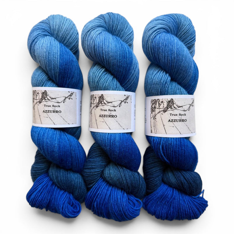 Atelier Franziska Uhl HANDGEFÄRBTE SOCKENWOLLE - TRUE SOCK - BONIFAKTUR - Azzurro - Atelier Franziska Uhl HANDGEFÄRBTE SOCKENWOLLE - TRUE SOCK