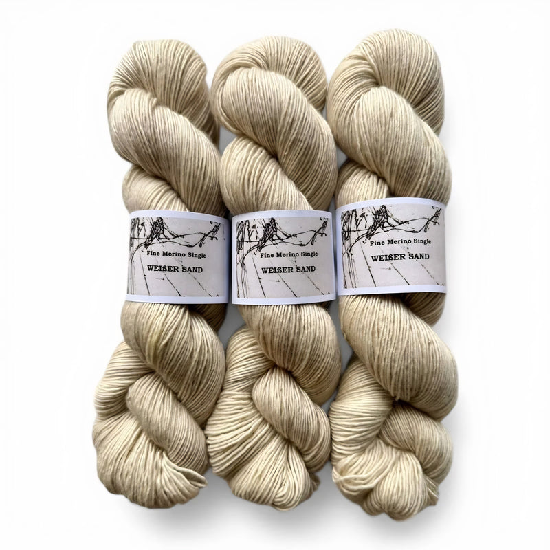 Atelier Franziska Uhl MERINO SINGLES - BONIFAKTUR - Weißer Sand - Atelier Franziska Uhl MERINO SINGLES