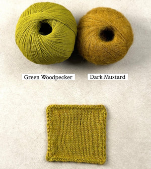 Green Woodpecker avec Dark Mustard